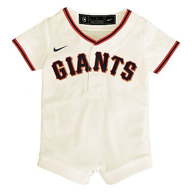 Infant Nike Cream San Francisco Giants Home Replica Romper Jersey
