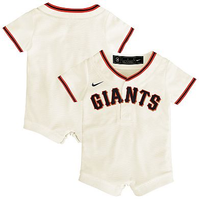 Infant Nike Cream San Francisco Giants Home Replica Romper Jersey