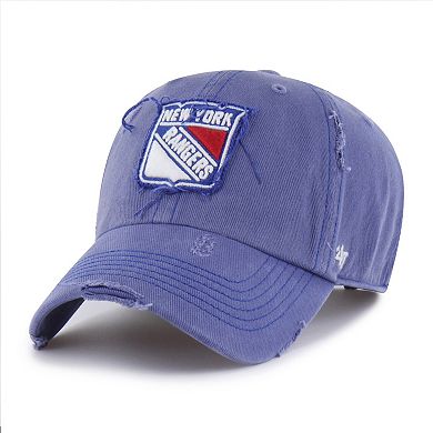 Men's '47 Blue New York Rangers Weathered Clean Up Adjustable Hat