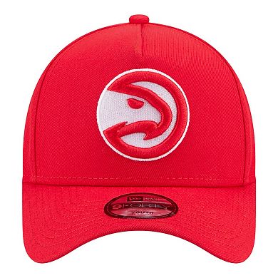 Youth New Era Red Atlanta Hawks 9FORTY A-Frame Adjustable Hat