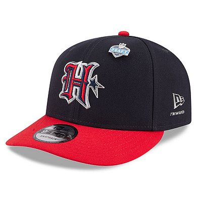 Youth New Era Navy/Red Houston Texans 2026 NFL Draft Pre-Curved 9FIFTY Snapback Hat