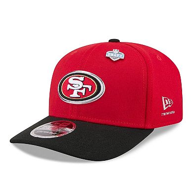 Men's New Era Scarlet/Black San Francisco 49ers 2026 NFL Draft 9SEVENTY Adjustable Hat