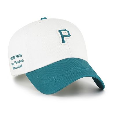 Men's '47 White/Teal Pittsburgh Pirates Contemporary Tonal Clean Up Adjustable Hat