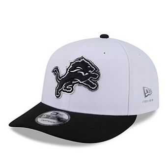 Men's New Era White/Black Detroit Lions 2026 NFL Draft Pre-Curved 9FIFTY Snapback Hat