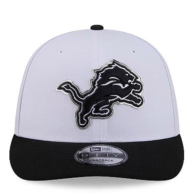 Men's New Era White/Black Detroit Lions 2026 NFL Draft Pre-Curved 9FIFTY Snapback Hat