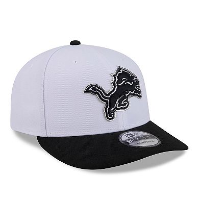 Men's New Era White/Black Detroit Lions 2026 NFL Draft Pre-Curved 9FIFTY Snapback Hat