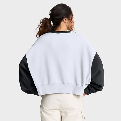 Women's Nike White/Black San Francisco Giants Oversized High Hip Fleece Sweatshirt