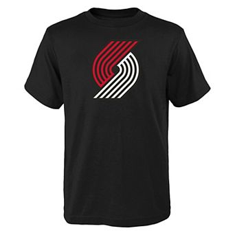 Youth Outerstuff Black Portland Trail Blazers Primary Logo T-Shirt