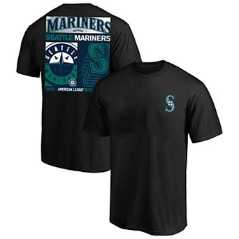 Men's Profile Black Seattle Mariners Big & Tall Two-Sided Graphic T-Shirt