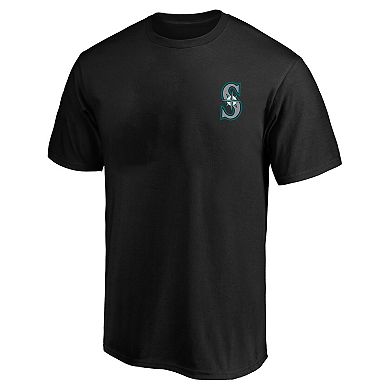 Men's Profile Black Seattle Mariners Big & Tall Two-Sided Graphic T-Shirt