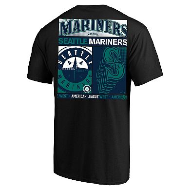 Men's Profile Black Seattle Mariners Big & Tall Two-Sided Graphic T-Shirt