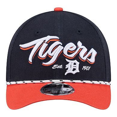 Men's New Era Navy/Orange Detroit Tigers Team Loyal 9FORTY M-Crown Adjustable Hat