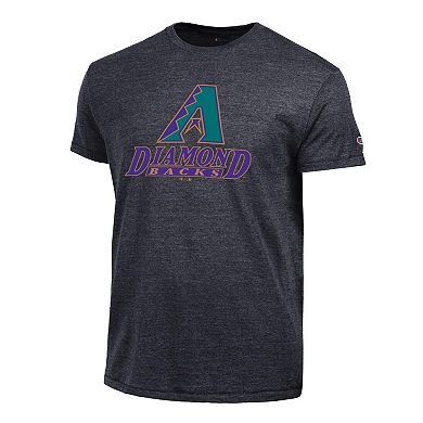 Men's Champion Black Arizona Diamondbacks Cooperstown Logo Tri-Blend T-Shirt