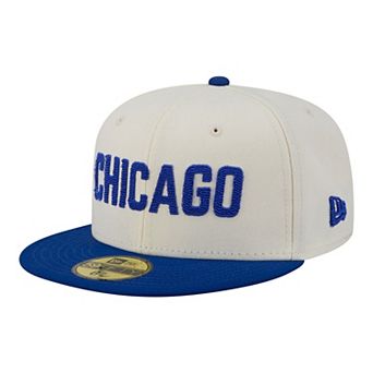 Men's New Era Cream Chicago Cubs Two-Tone Stitch 59FIFTY Fitted Hat