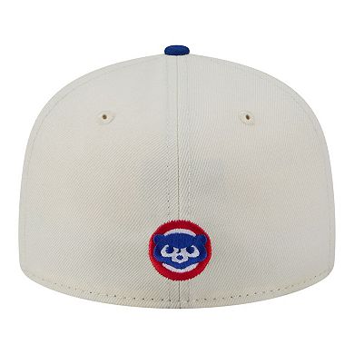 Men's New Era Cream Chicago Cubs Two-Tone Stitch 59FIFTY Fitted Hat