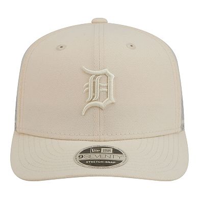 Men's New Era Light Beige Detroit Tigers Color Pack 9SEVENTY Trucker Adjustable Hat