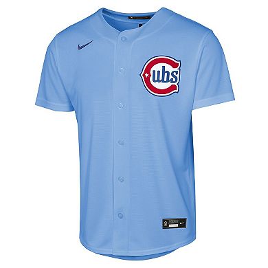 Youth Nike Light Blue Chicago Cubs Alternate Replica Jersey