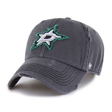 Men's '47 Charcoal Dallas Stars Weathered Clean Up Adjustable Hat