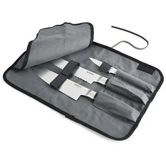 Babish German High Carbon 1.4116 Steel 3 pc Chef Bread and Pairing Knife with Knife Roll