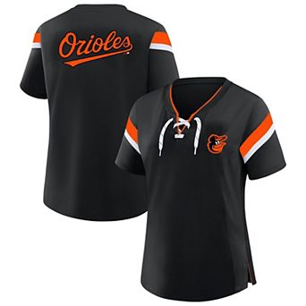Women's Profile Black Baltimore Orioles Lace-Up T-Shirt