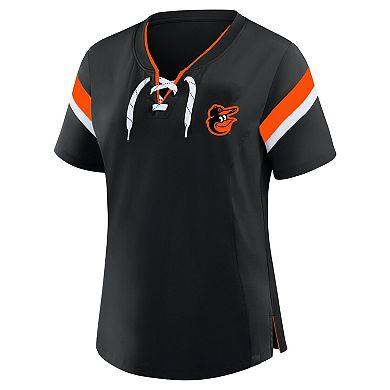 Women's Profile Black Baltimore Orioles Lace-Up T-Shirt