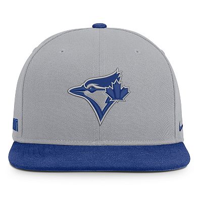 Men's Nike Gray/Royal Toronto Blue Jays Primetime Pro Dri-FIT Snapback Hat