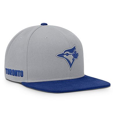 Men's Nike Gray/Royal Toronto Blue Jays Primetime Pro Dri-FIT Snapback Hat