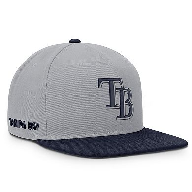 Men's Nike Gray/Navy Tampa Bay Rays Primetime Pro Dri-FIT Snapback Hat
