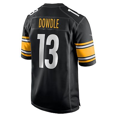 Men's Nike Rico Dowdle Black Pittsburgh Steelers Game Jersey