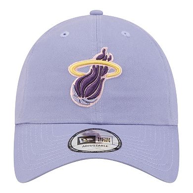 Men's New Era Lavender Miami Heat Lavender Pack Casual Classic Adjustable Hat