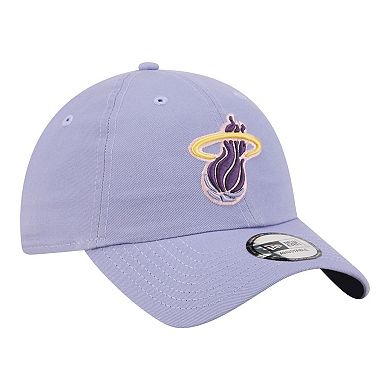 Men's New Era Lavender Miami Heat Lavender Pack Casual Classic Adjustable Hat