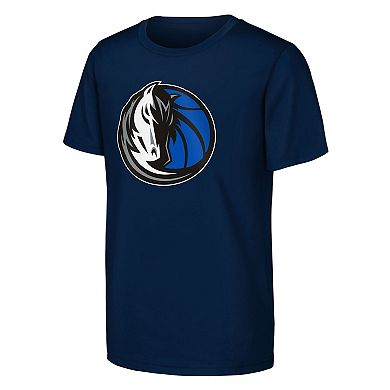 Youth Outerstuff Navy Dallas Mavericks Primary Logo T-Shirt