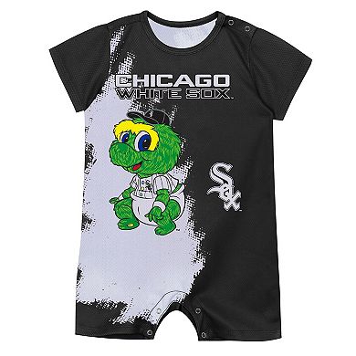 Newborn Outerstuff Black Chicago White Sox Baby Mascot Bodysuit
