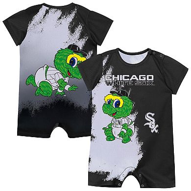 Newborn Outerstuff Black Chicago White Sox Baby Mascot Bodysuit