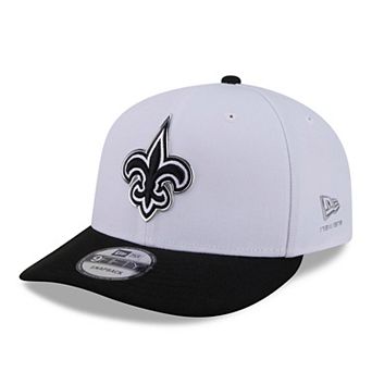Men's New Era White/Black New Orleans Saints 2026 NFL Draft Pre-Curved 9FIFTY Snapback Hat