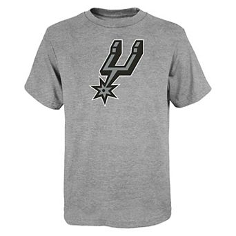 Youth Outerstuff Gray San Antonio Spurs Primary Logo T-Shirt