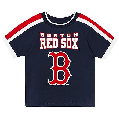 Preschool Outerstuff Navy Boston Red Sox Ground Ball T-Shirt & Shorts Set