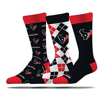Unisex Strideline Houston Texans Business Knit Crew Socks Three-Pack Set