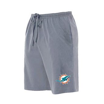 Men's Concepts Sport Heather Gray Miami Dolphins Big & Tall Fleece Lounge Shorts