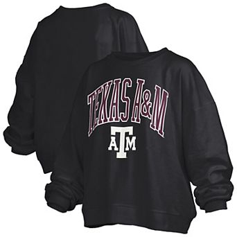 Women's Pressbox Black Texas A&M Aggies Plus Size Nelson Janise Sweatshirt