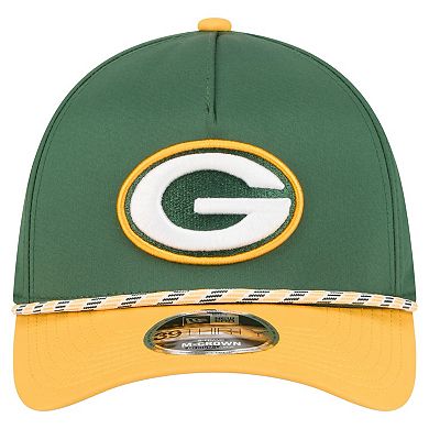 Men's Green/Gold Green Bay Packers Rope M-Crown A-Frame 39THIRTY Flex Hat