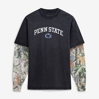 Men's Uscape Apparel Black/Camo Penn State Nittany Lions Back Bay Twofer Heavyweight Long Sleeve T-Shirt