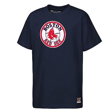 Youth Mitchell & Ness Navy Boston Red Sox Cooperstown Concession T-Shirt