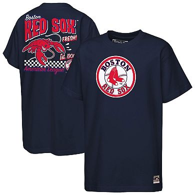 Youth Mitchell & Ness Navy Boston Red Sox Cooperstown Concession T-Shirt