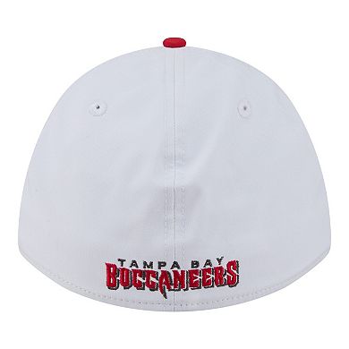 Men's New Era White/Red Tampa Bay Buccaneers Patch 39THIRTY A-Frame M-Crown Perforated Flex Hat