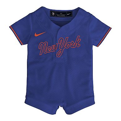 Infant Nike Royal New York Mets Alternate Replica Romper Jersey