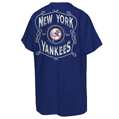 Youth Mitchell & Ness Navy New York Yankees Cooperstown Rodeo Rope T-Shirt