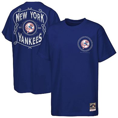 Youth Mitchell & Ness Navy New York Yankees Cooperstown Rodeo Rope T-Shirt