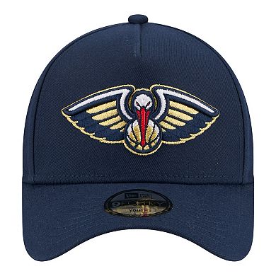 Youth New Era Navy New Orleans Pelicans 9FORTY A-Frame Adjustable Hat