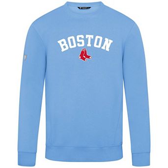 Men's Levelwear Light Blue Boston Red Sox Zane Felt Arch Pullover Sweatshirt